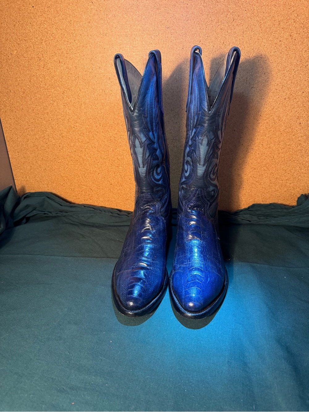 Men's Los Altos Genuine Ostrich Exotic Cowboy Boots Western Style 7469 Size 8.5D